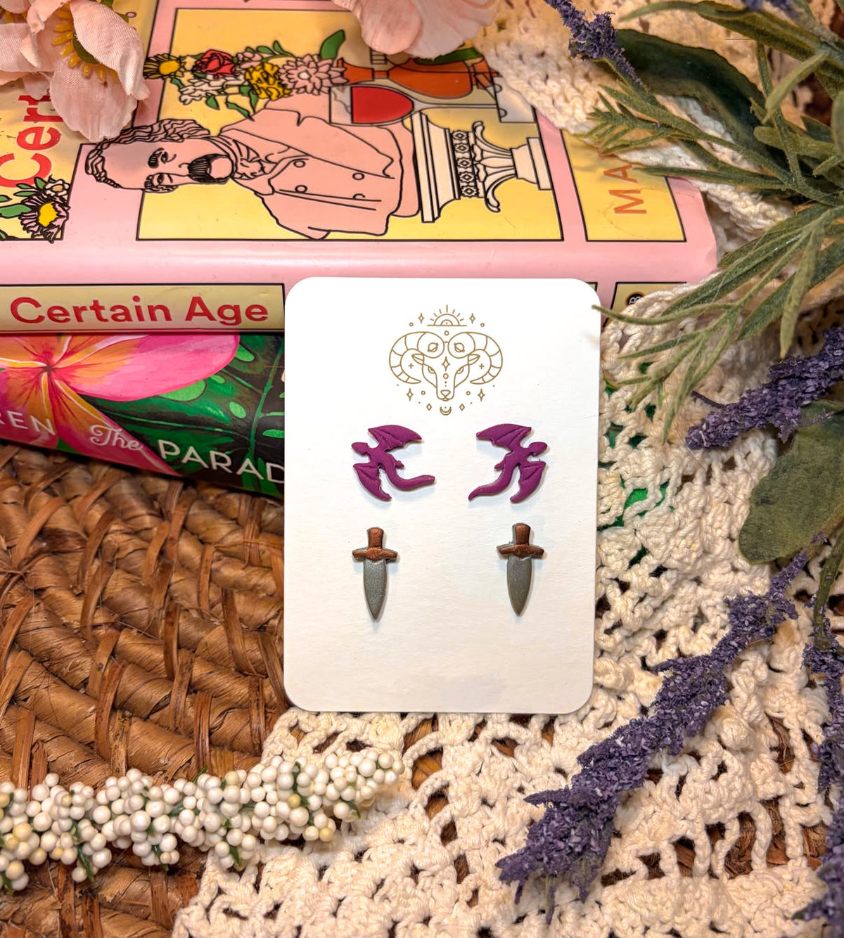 Dragon & Dagger Stud Set
