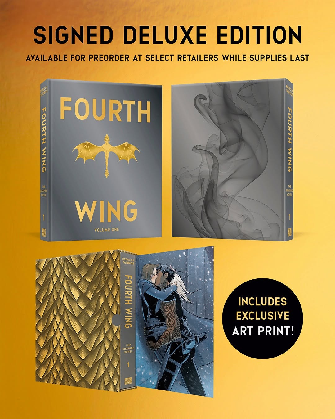 Fourth Wing Graphic Novel Vol 1 Signed Deluxe Edition